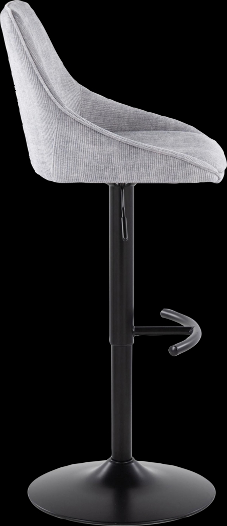 Dellrey III Gray Adjustable Barstool, Set of 2 - Thumbnail - Image 5