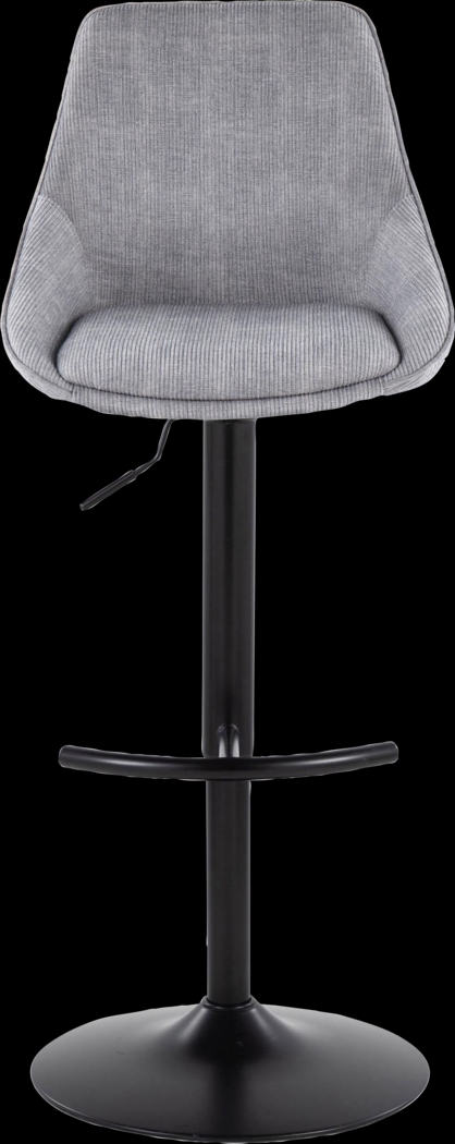 Dellrey III Gray Adjustable Barstool, Set of 2 - Thumbnail - Image 6