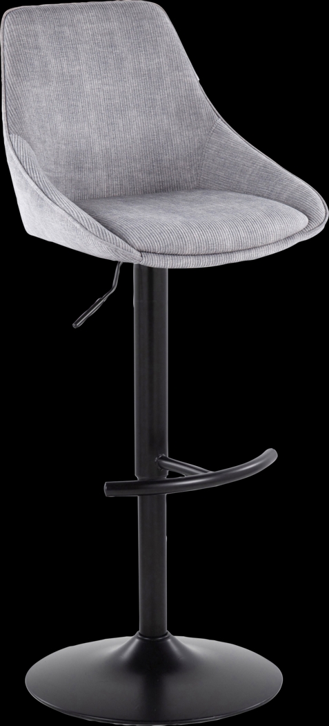 Dellrey III Gray Adjustable Barstool, Set of 2 - Thumbnail - Image 9