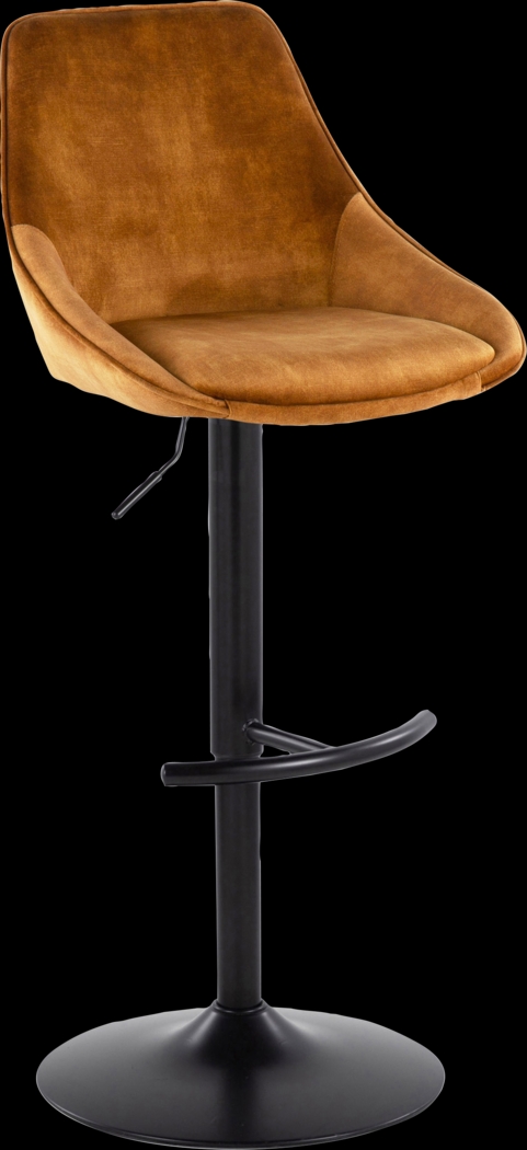 Dellrey IV Gold Adjustable Barstool, Set of 2 - Thumbnail - Image 9