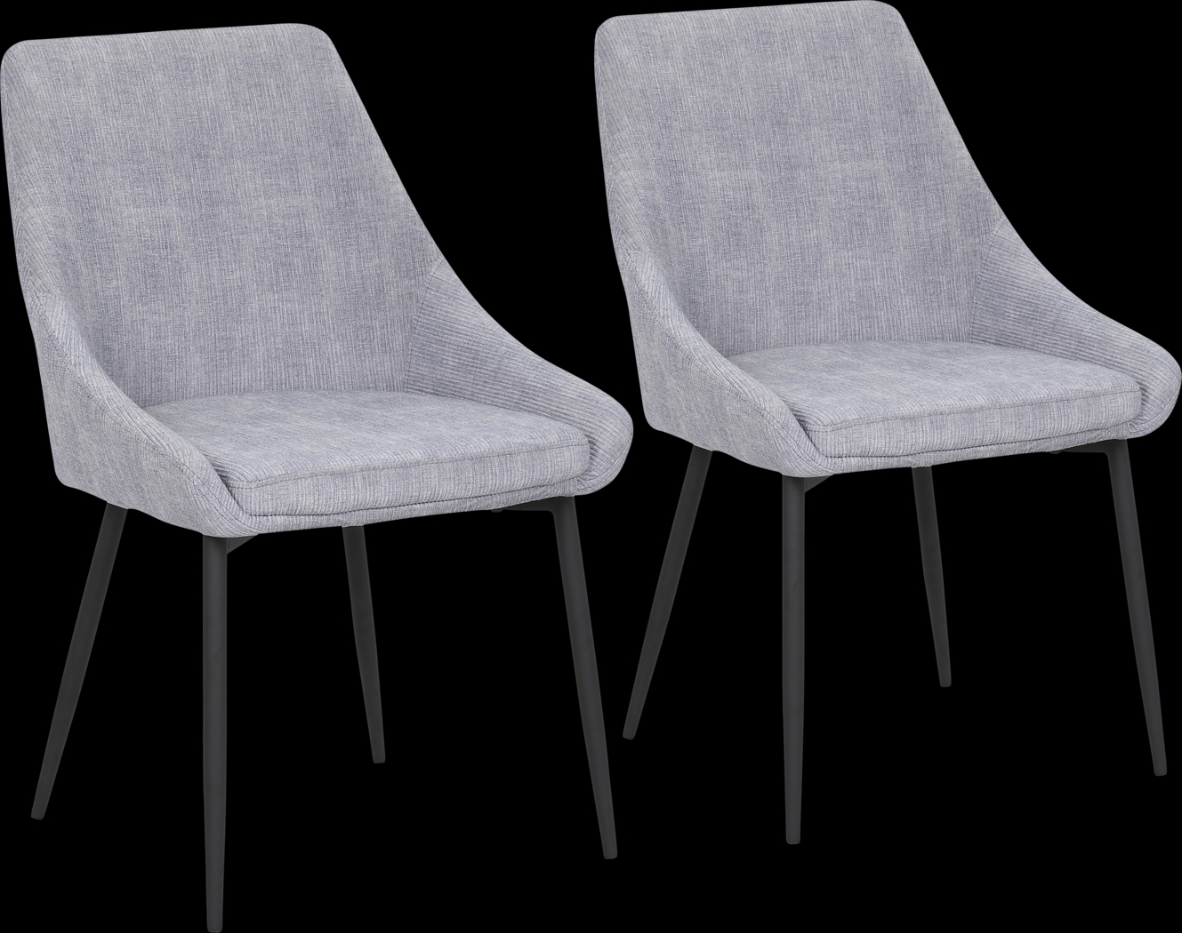 Dellrey Light Gray Dining Chair, Set of 2 - Thumbnail - Image 1