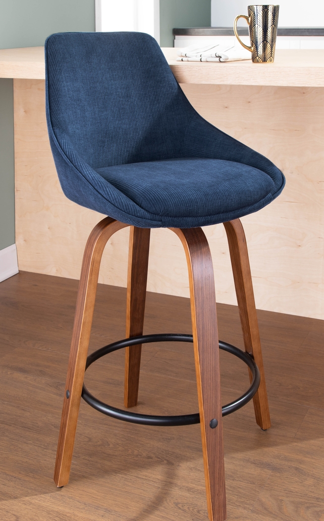 Dellrey Navy Counter Height Stool, Set of 2 - Thumbnail - Image 12