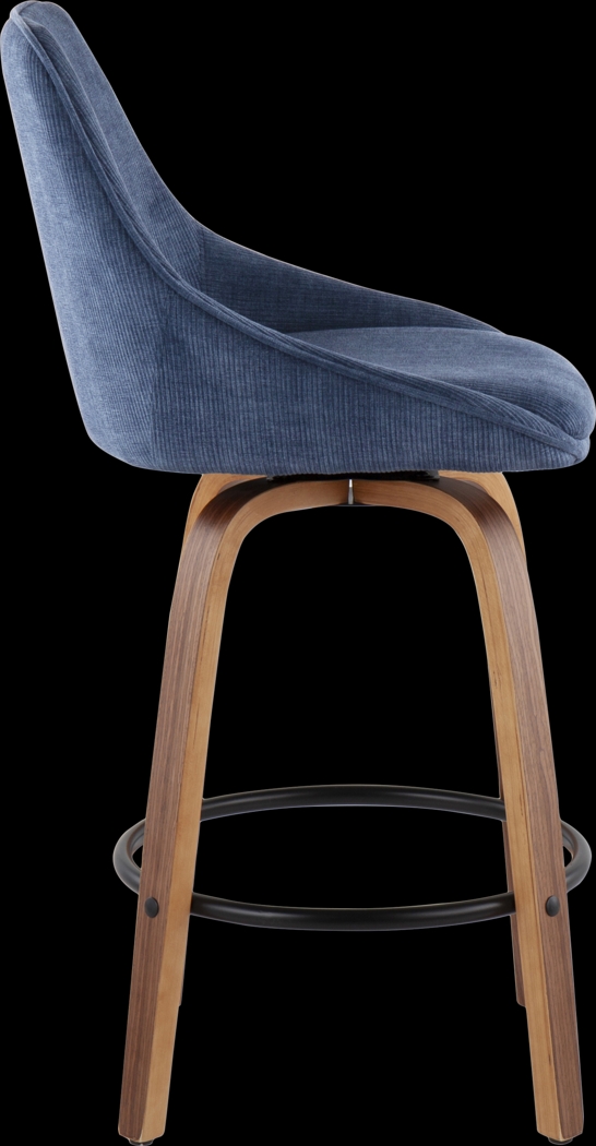 Dellrey Navy Counter Height Stool, Set of 2 - Thumbnail - Image 3