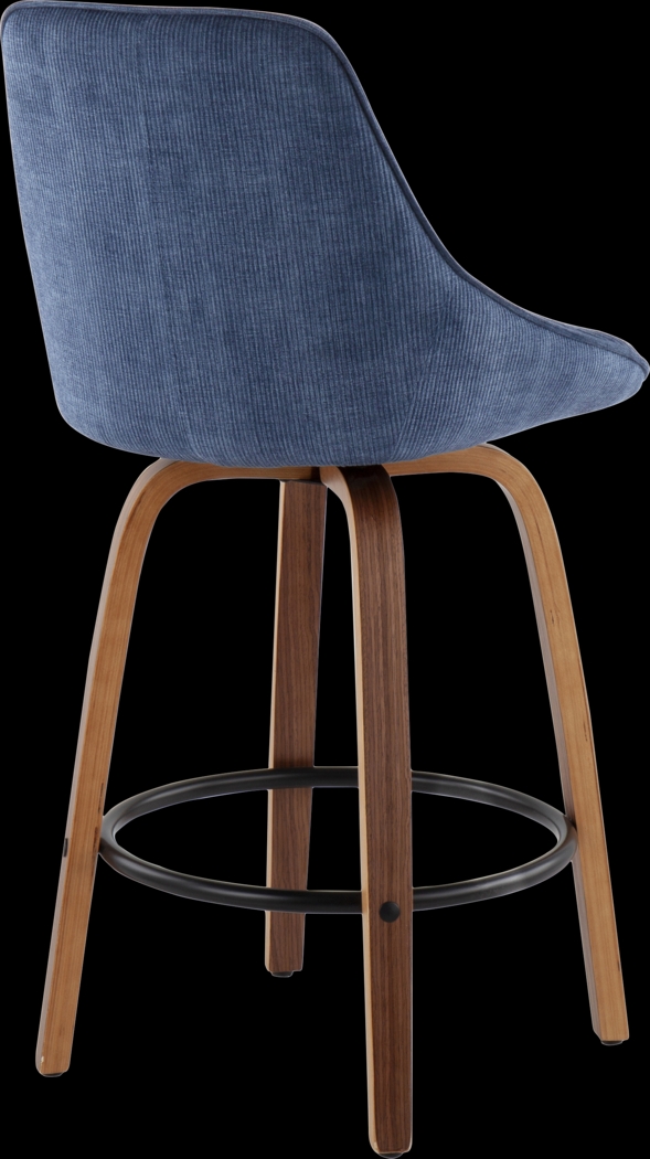 Dellrey Navy Counter Height Stool, Set of 2 - Thumbnail - Image 4