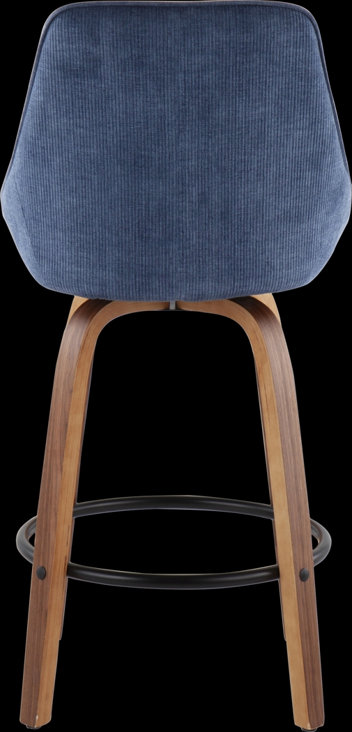 Dellrey Navy Counter Height Stool, Set of 2 - Thumbnail - Image 5