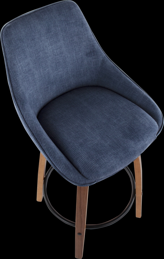 Dellrey Navy Counter Height Stool, Set of 2 - Thumbnail - Image 7