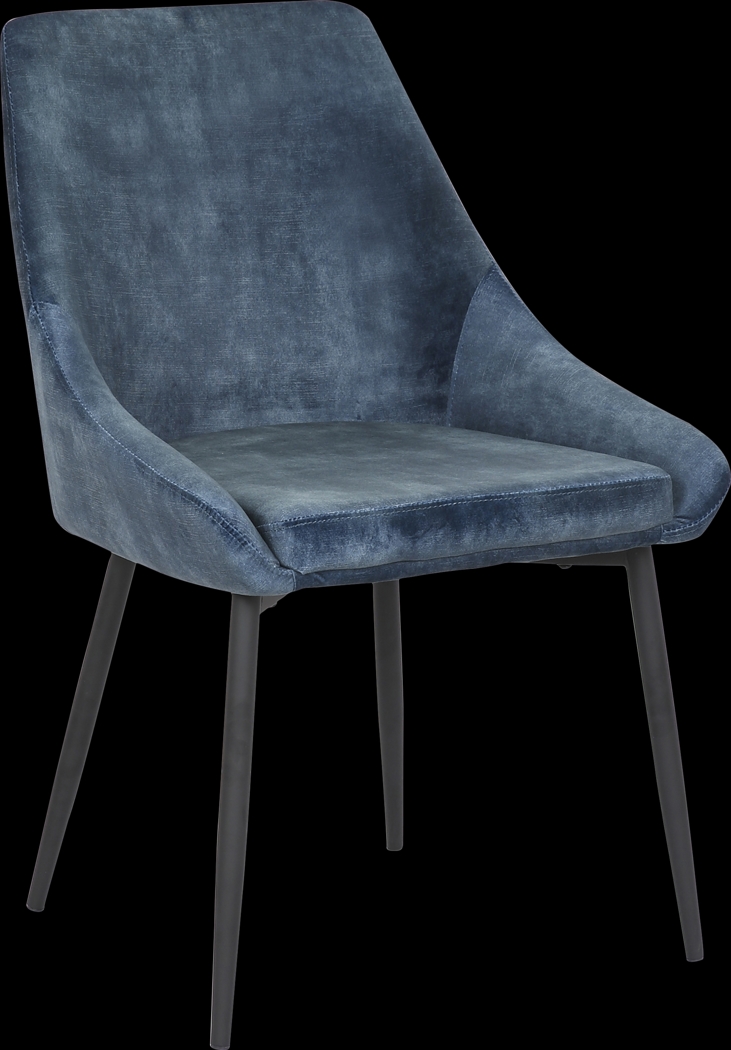 Dellrey Navy Dining Chair, Set of 2 - Thumbnail - Image 2