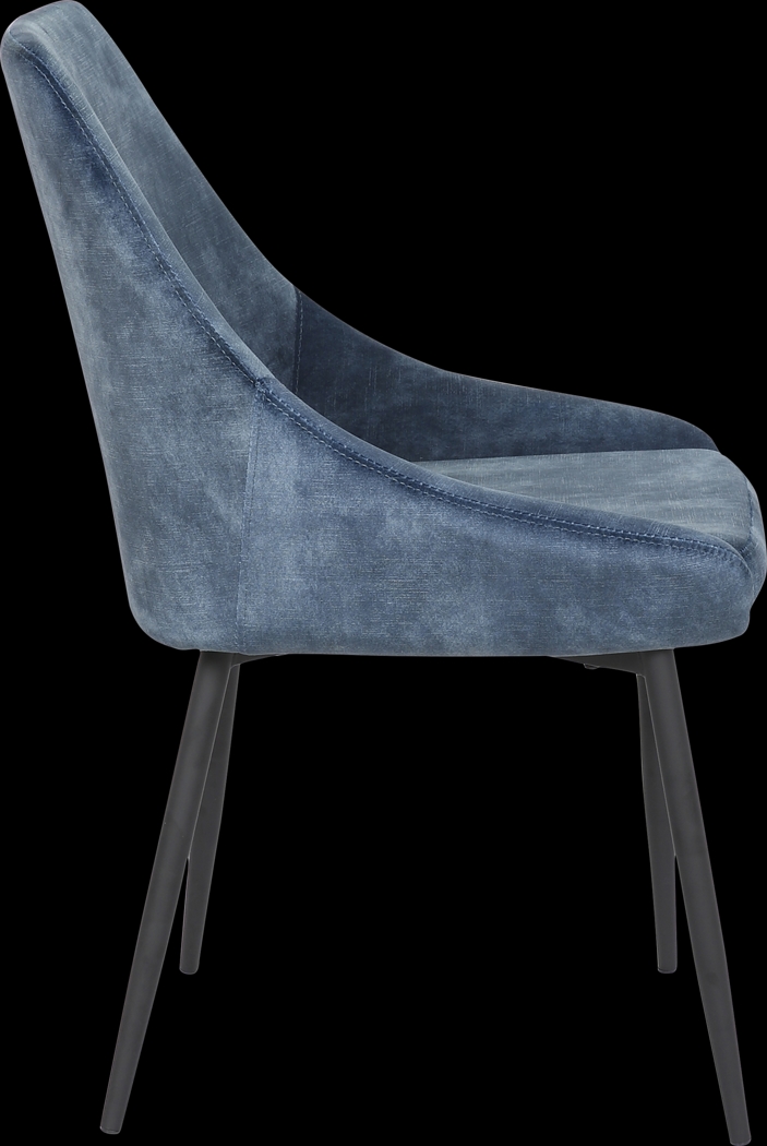 Dellrey Navy Dining Chair, Set of 2 - Thumbnail - Image 3