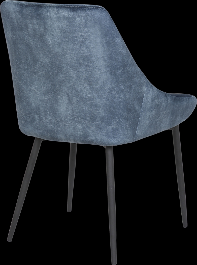 Dellrey Navy Dining Chair, Set of 2 - Thumbnail - Image 4