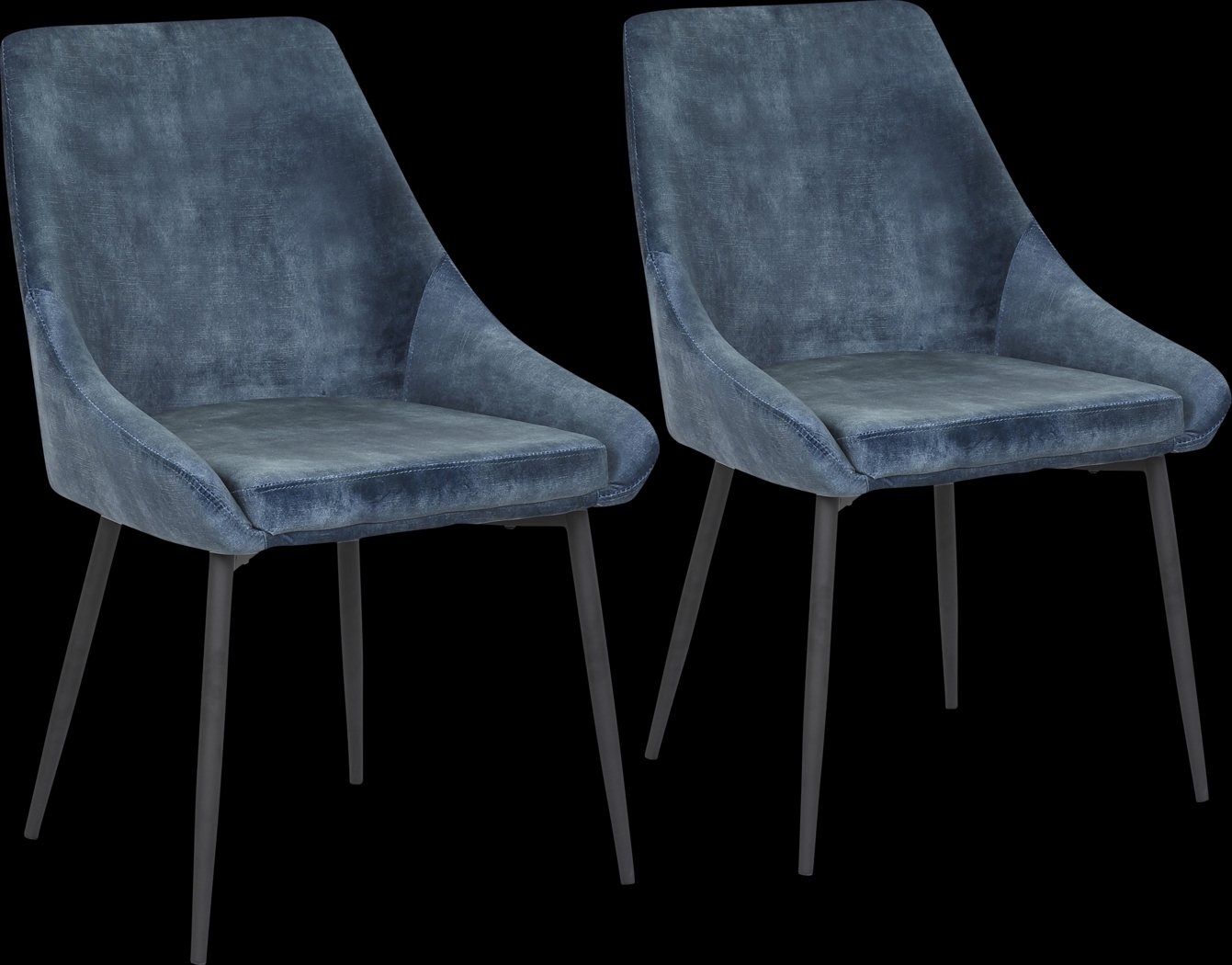 Dellrey Navy Dining Chair, Set of 2 - Thumbnail - Image 1