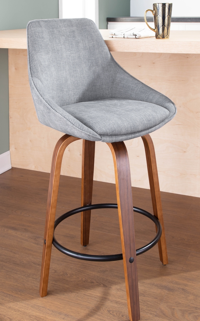 Dellrey Silver Counter Height Stool, Set of 2 - Thumbnail - Image 12