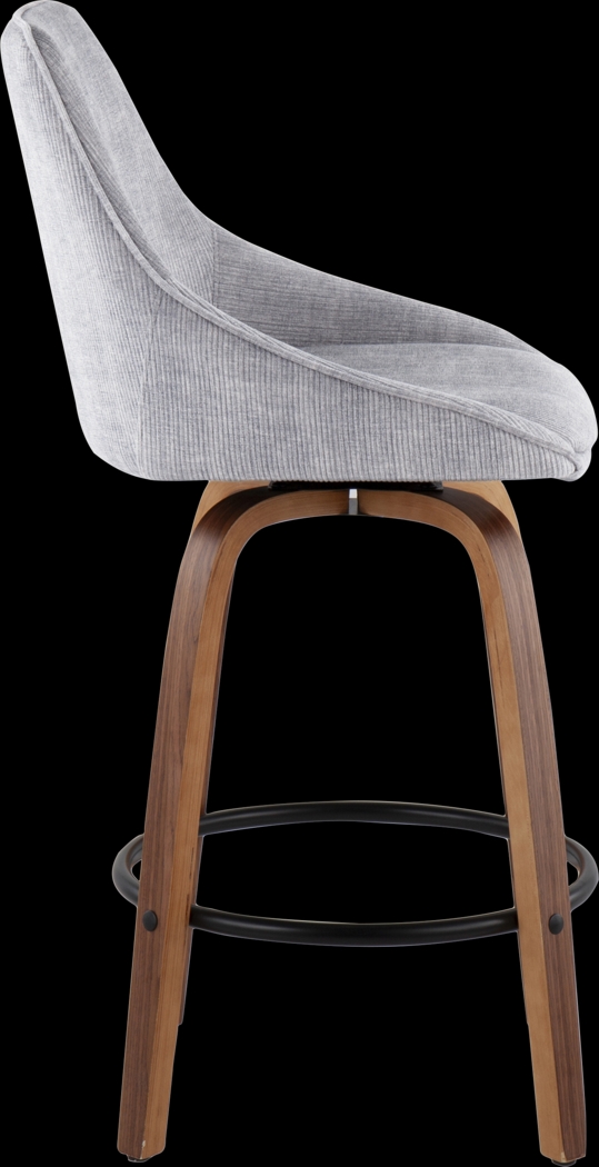 Dellrey Silver Counter Height Stool, Set of 2 - Thumbnail - Image 3