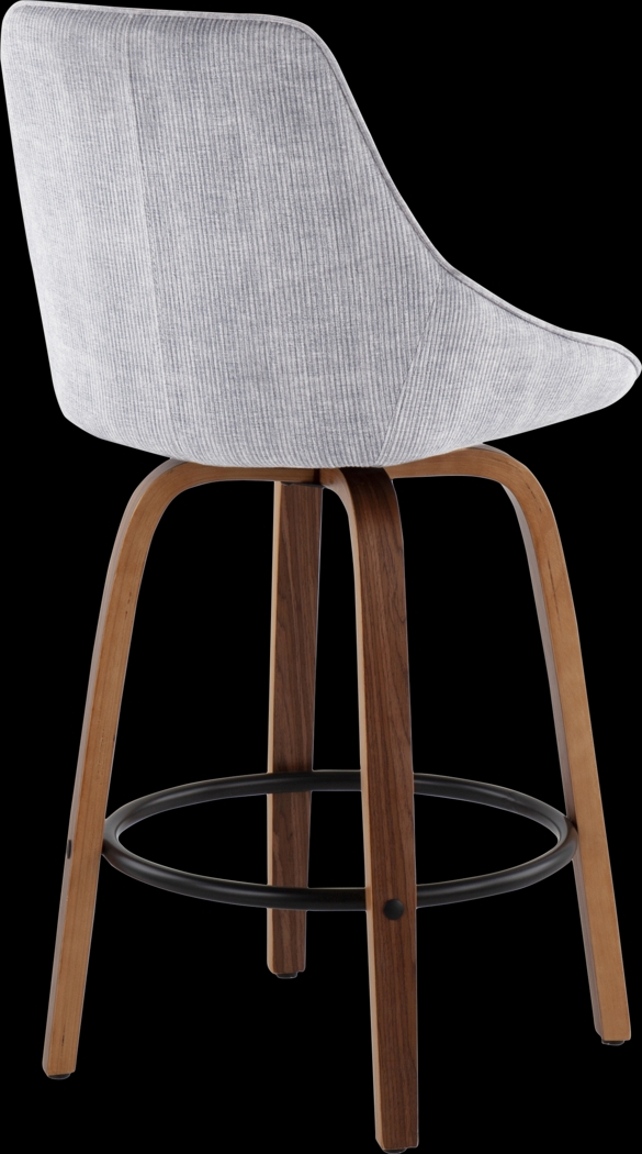 Dellrey Silver Counter Height Stool, Set of 2 - Thumbnail - Image 4