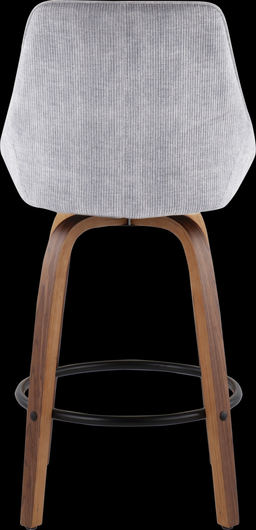 Dellrey Silver Counter Height Stool, Set of 2 - Thumbnail - Image 5