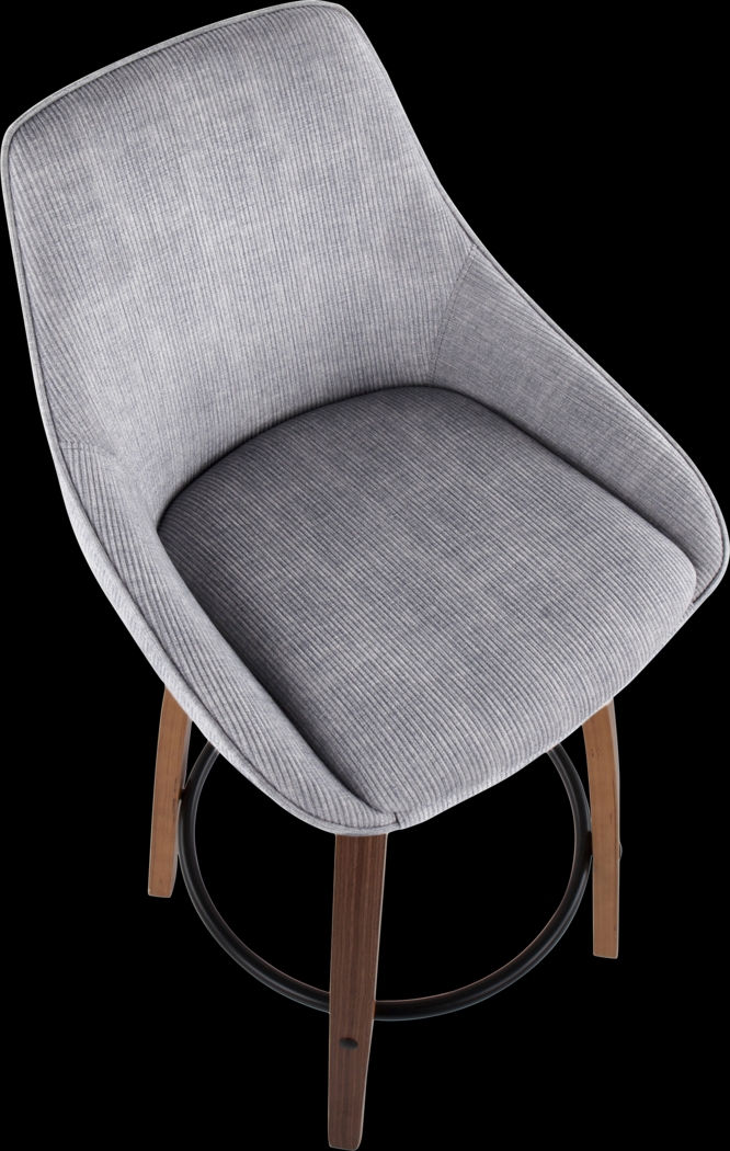 Dellrey Silver Counter Height Stool, Set of 2 - Thumbnail - Image 7