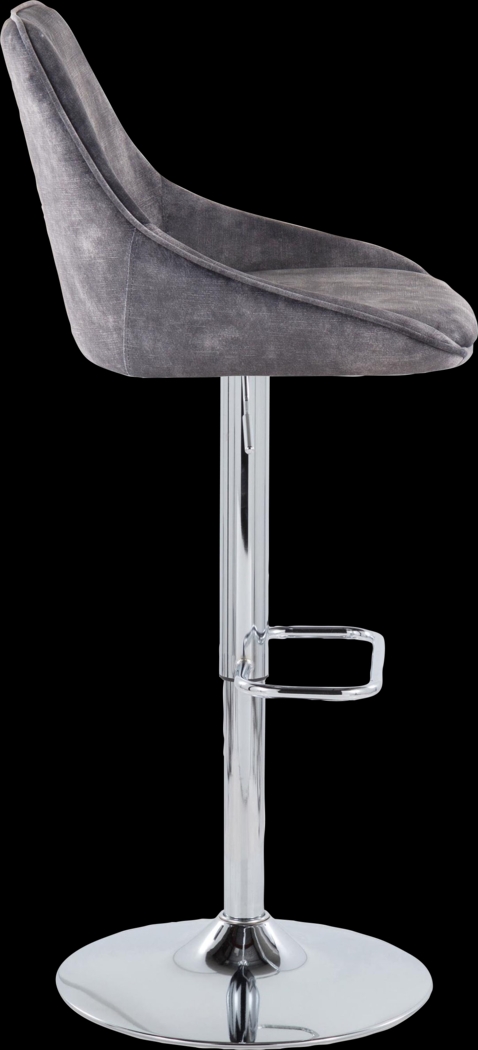 Dellrey V Gray Adjustable Swivel Barstool, Set of 2 - Thumbnail - Image 6