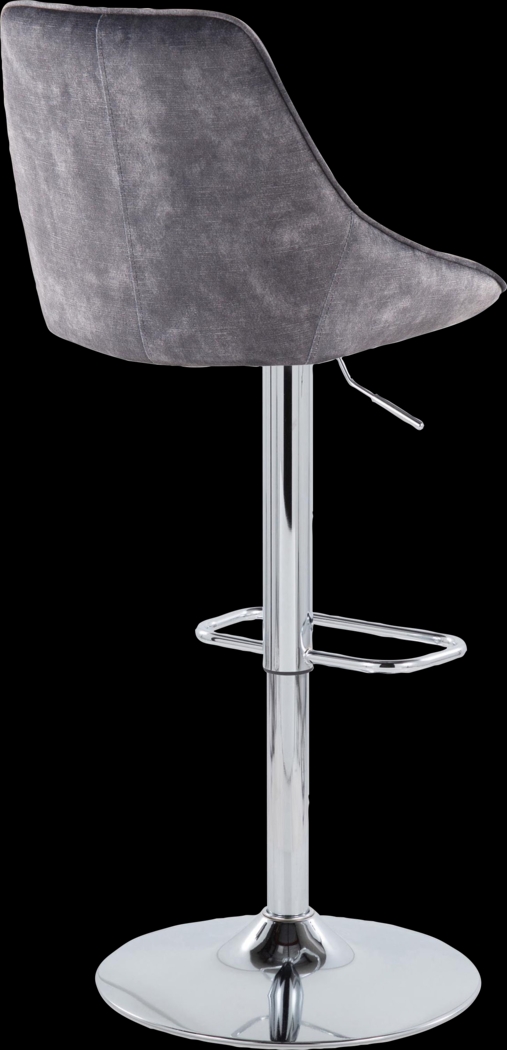 Dellrey V Gray Adjustable Swivel Barstool, Set of 2 - Thumbnail - Image 8