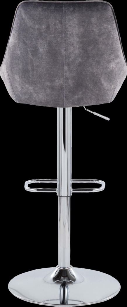 Dellrey V Gray Adjustable Swivel Barstool, Set of 2 - Thumbnail - Image 9