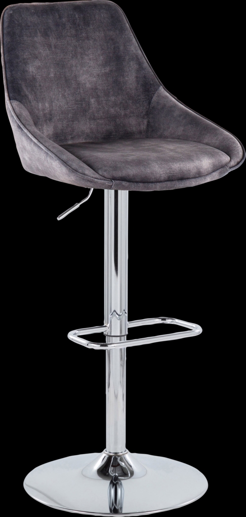 Dellrey V Gray Adjustable Swivel Barstool, Set of 2 - Thumbnail - Image 10