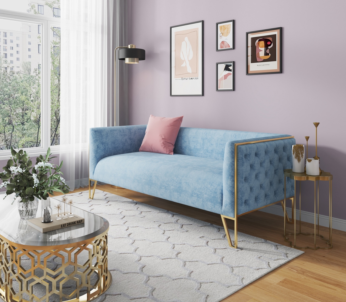 Dellsway Blue Sofa - Thumbnail - Image 2