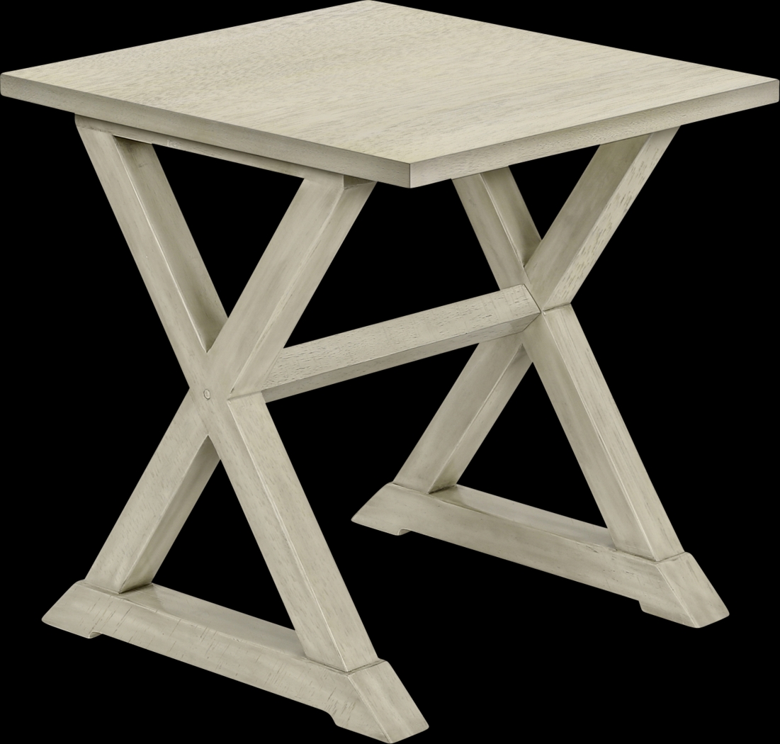 Delmina White End Table - Thumbnail - Image 1