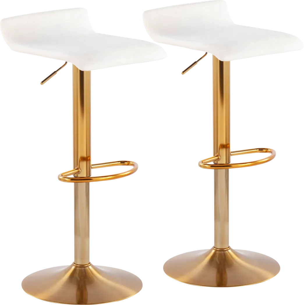 Delmonde Cream Barstool, Set of 2 - Thumbnail - Image 1