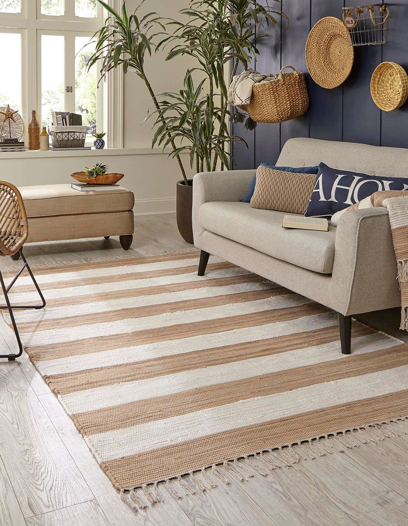 Delonn Beige 5'1 x 8' Rug - Thumbnail - Image 3