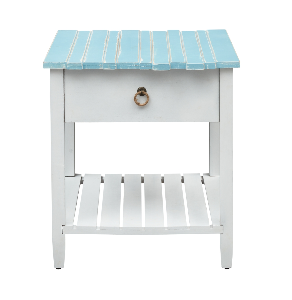 Delphera Teal Accent Table - Thumbnail - Image 2