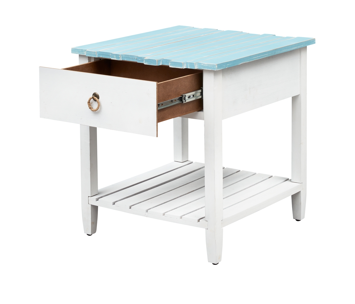 Delphera Teal Accent Table - Thumbnail - Image 3