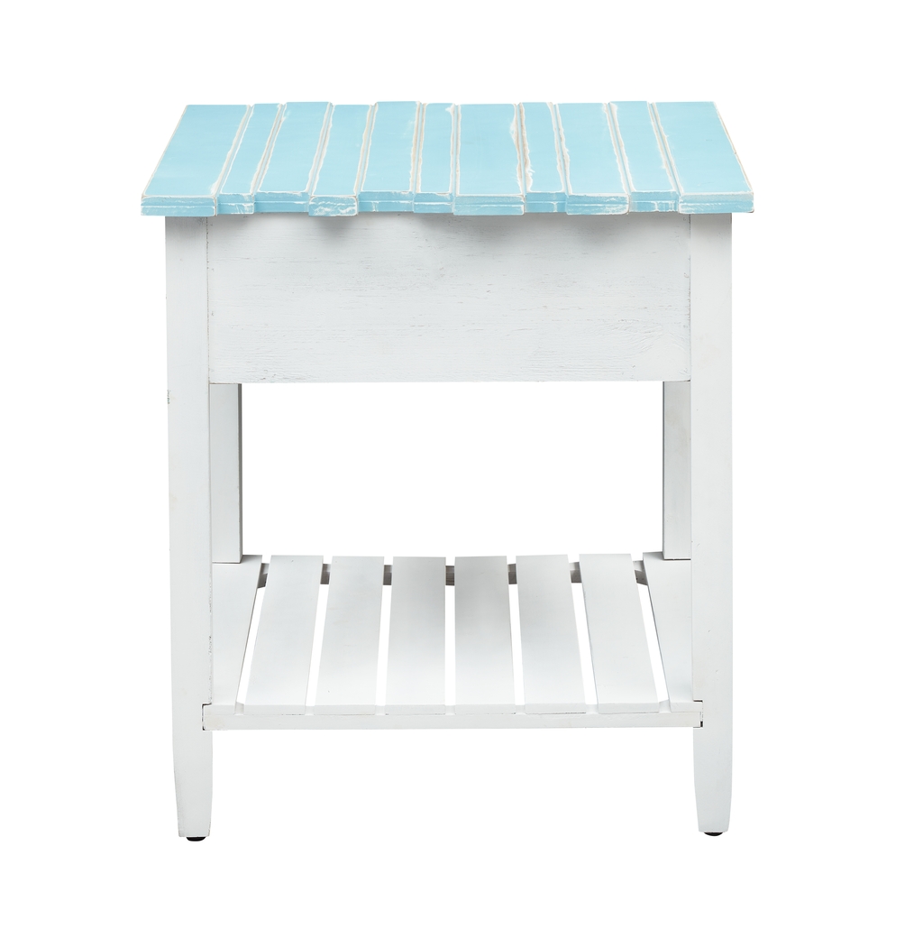 Delphera Teal Accent Table - Thumbnail - Image 4