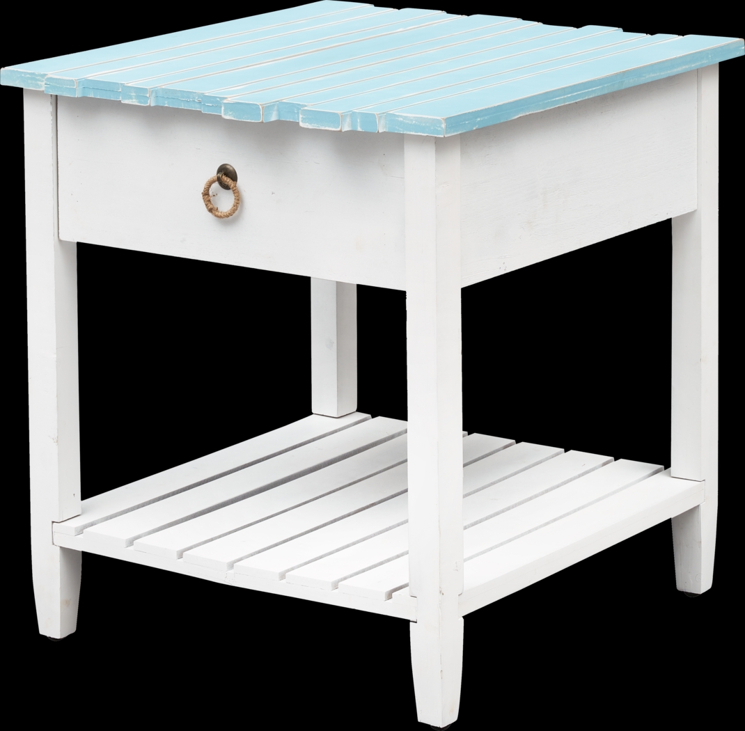 Delphera Teal Accent Table - Thumbnail - Image 1