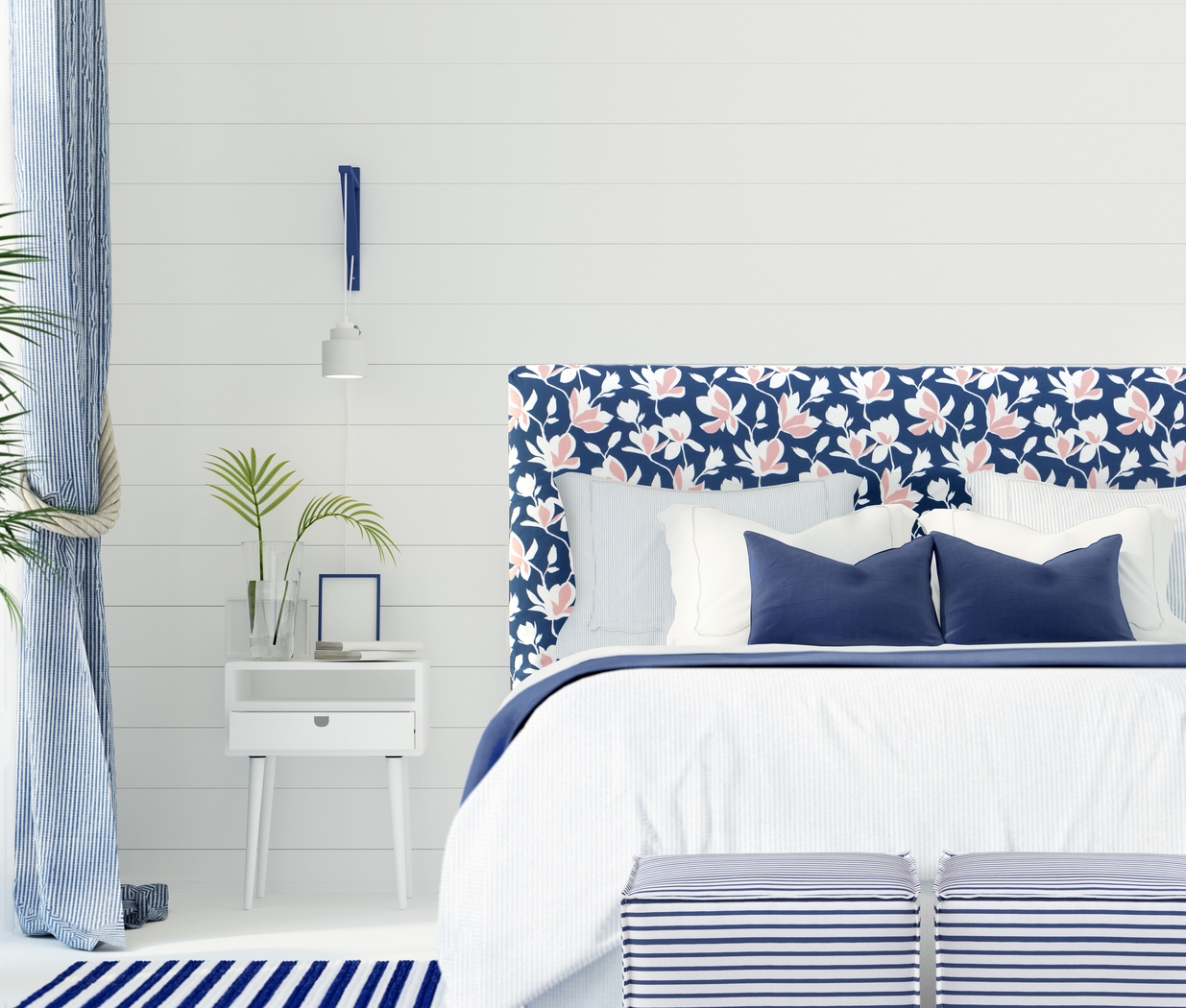 Delphina Navy Ottoman - Thumbnail - Image 6