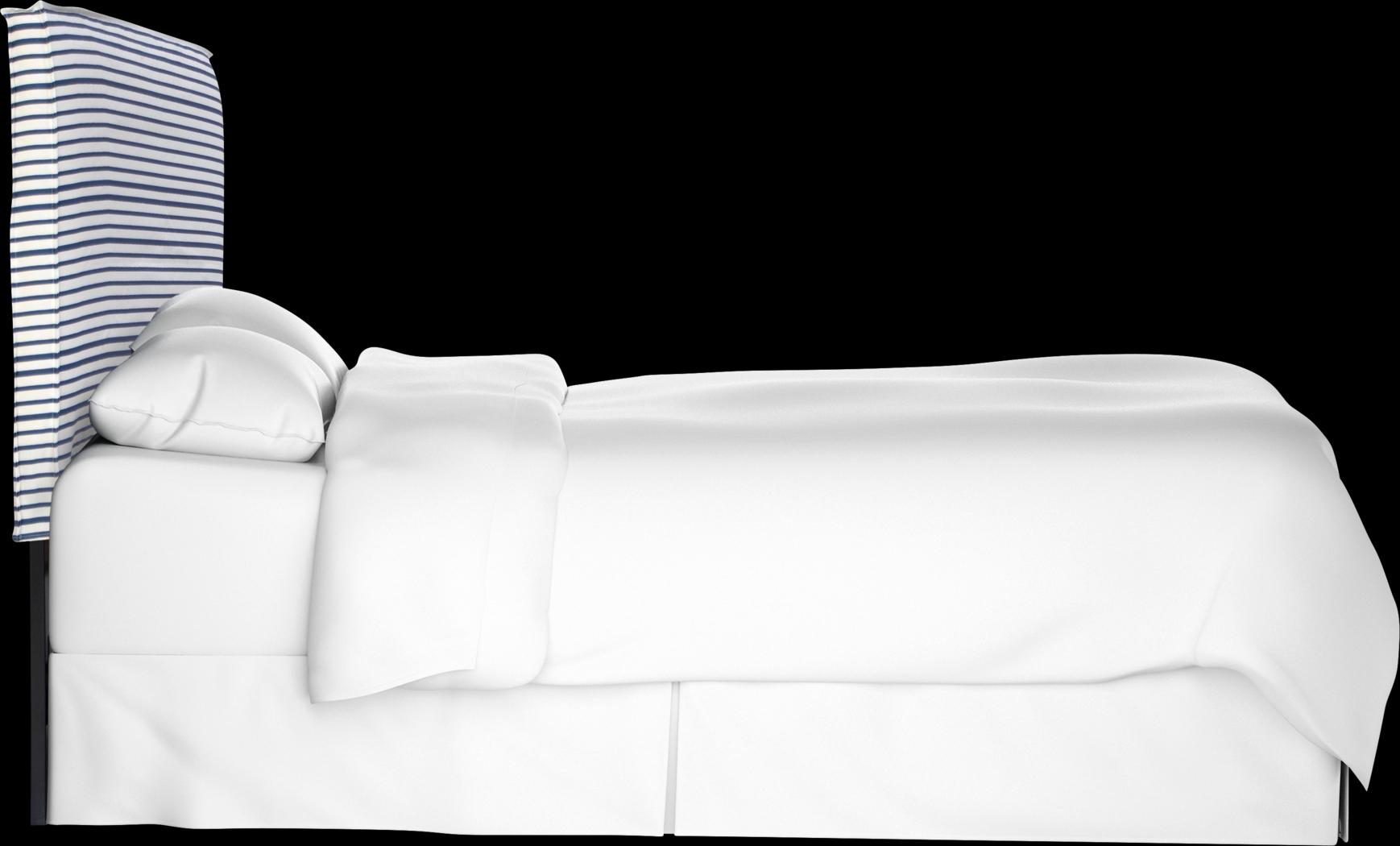 Delphina Navy Queen Upholstered Headboard - Thumbnail - Image 3