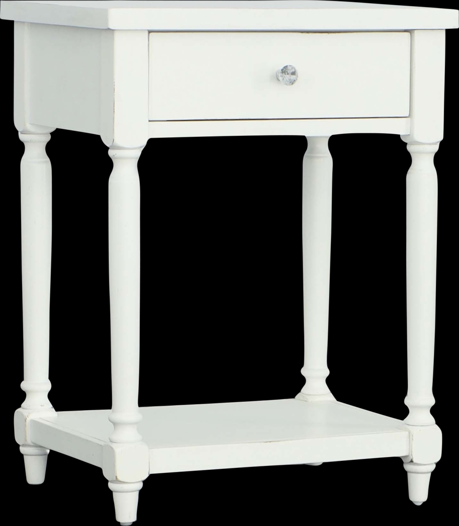 Delphinium White End Table - Thumbnail - Image 1