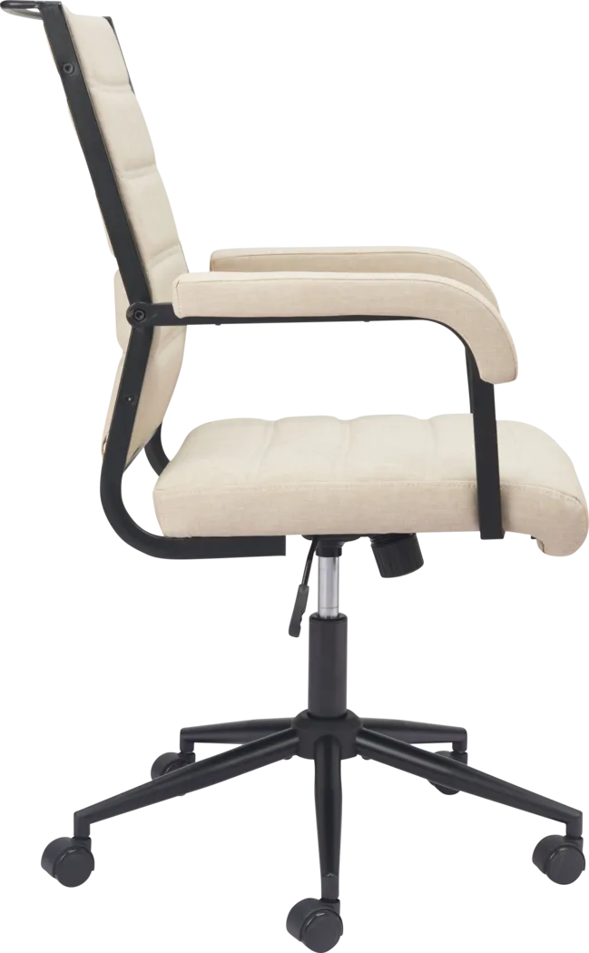 Delthe Beige Office Chair - Thumbnail - Image 4