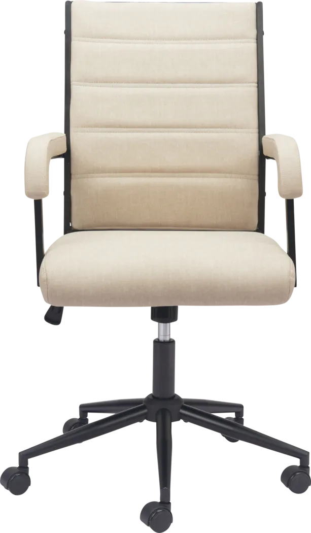 Delthe Beige Office Chair - Thumbnail - Image 5