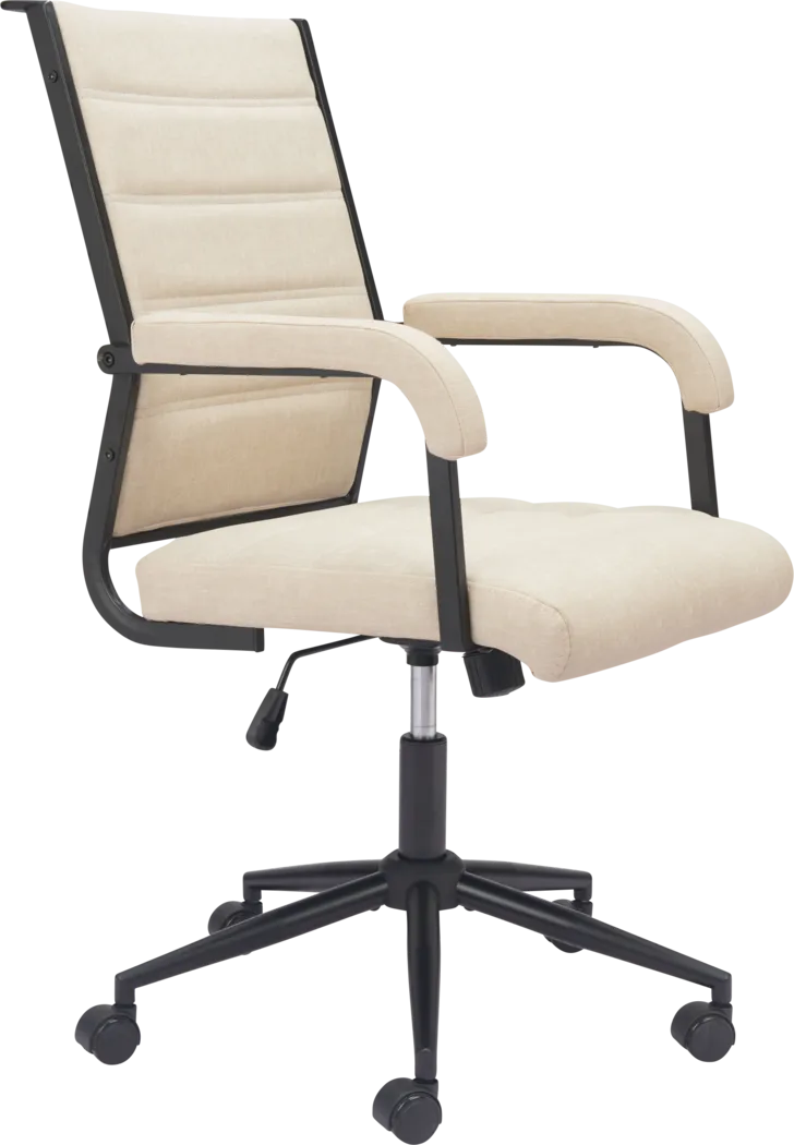 Delthe Beige Office Chair - Thumbnail - Image 8