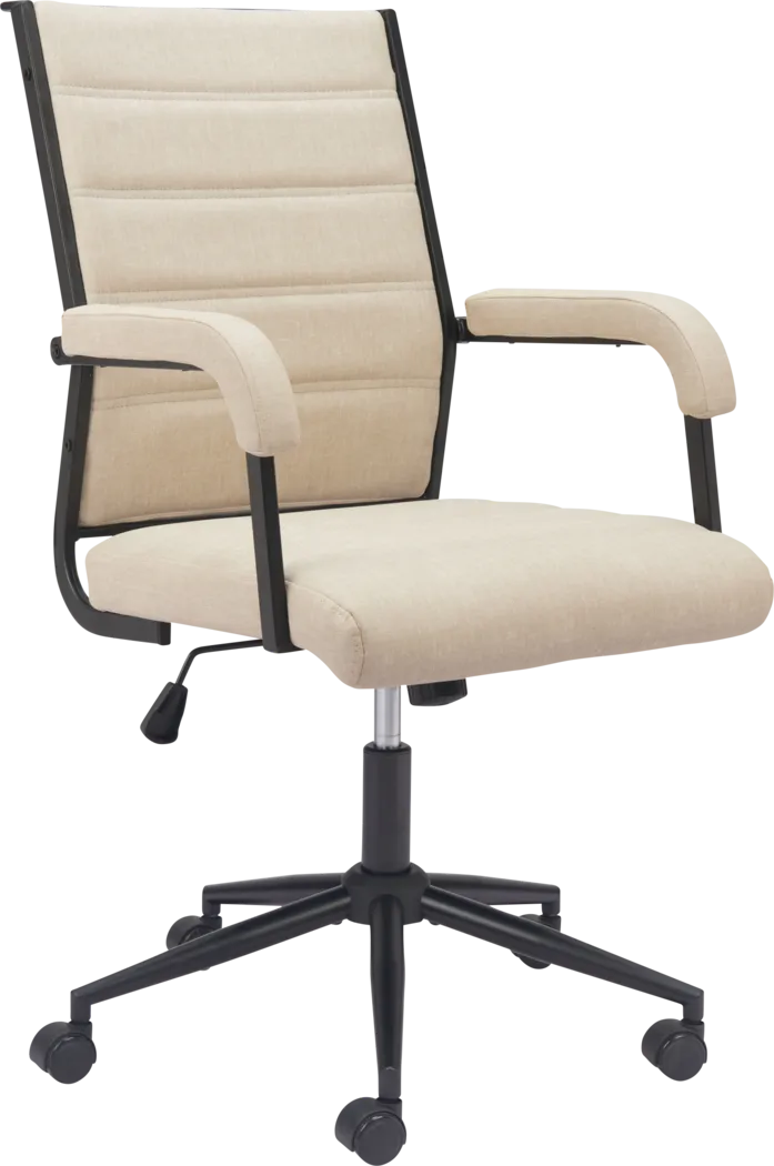 Delthe Beige Office Chair - Thumbnail - Image 1