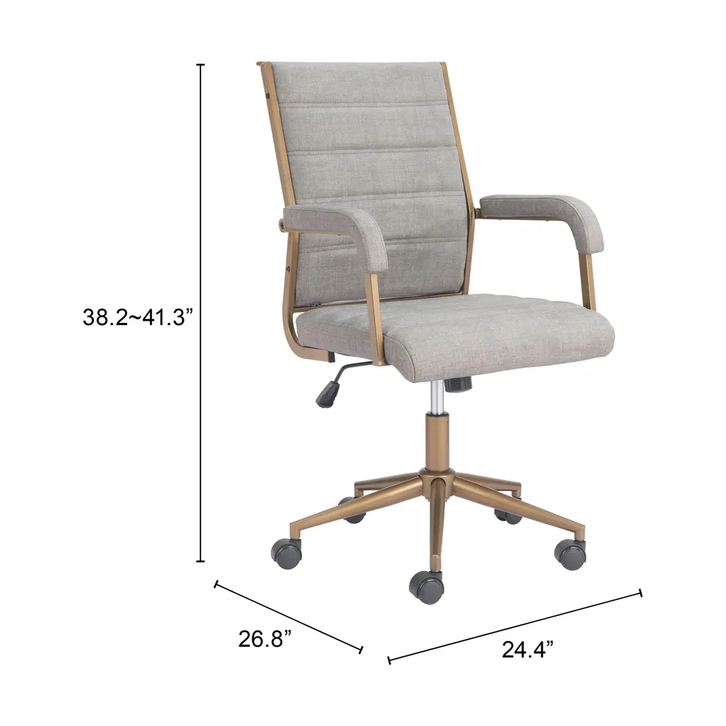Delthe Gray Office Chair - Thumbnail - Image 2