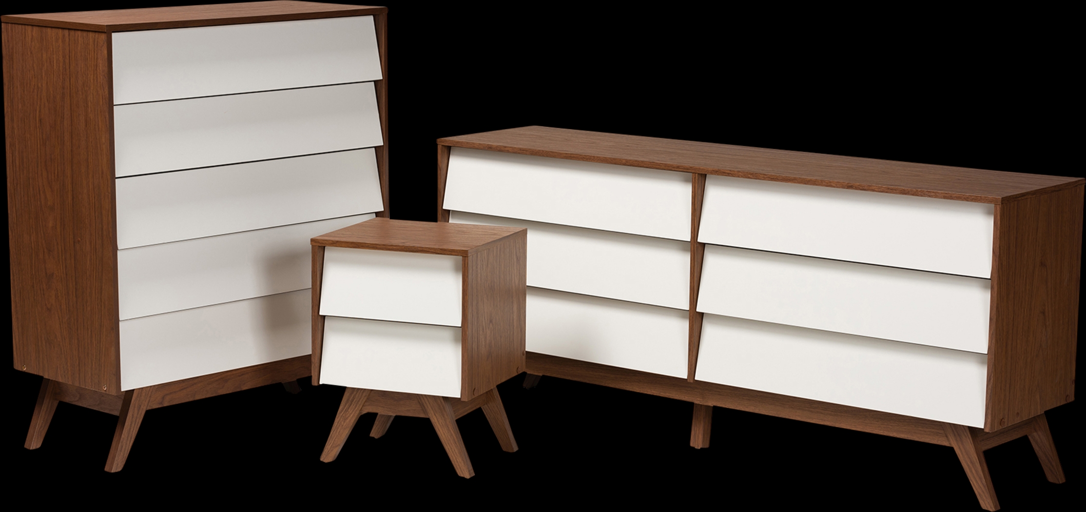 Delwiche White 3pc Dresser Set - Thumbnail - Image 1