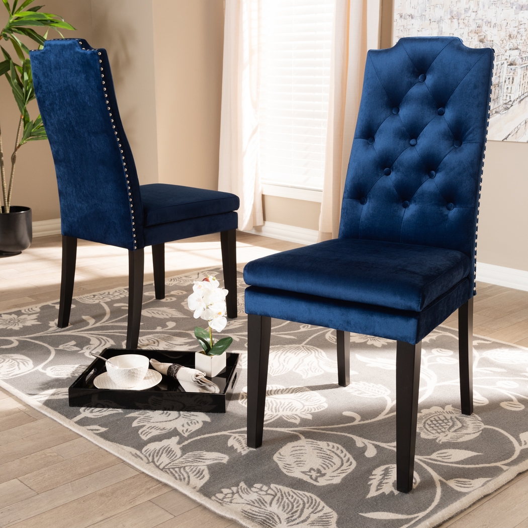 Delwood Navy Side Chair, Set of 2 - Thumbnail - Image 2