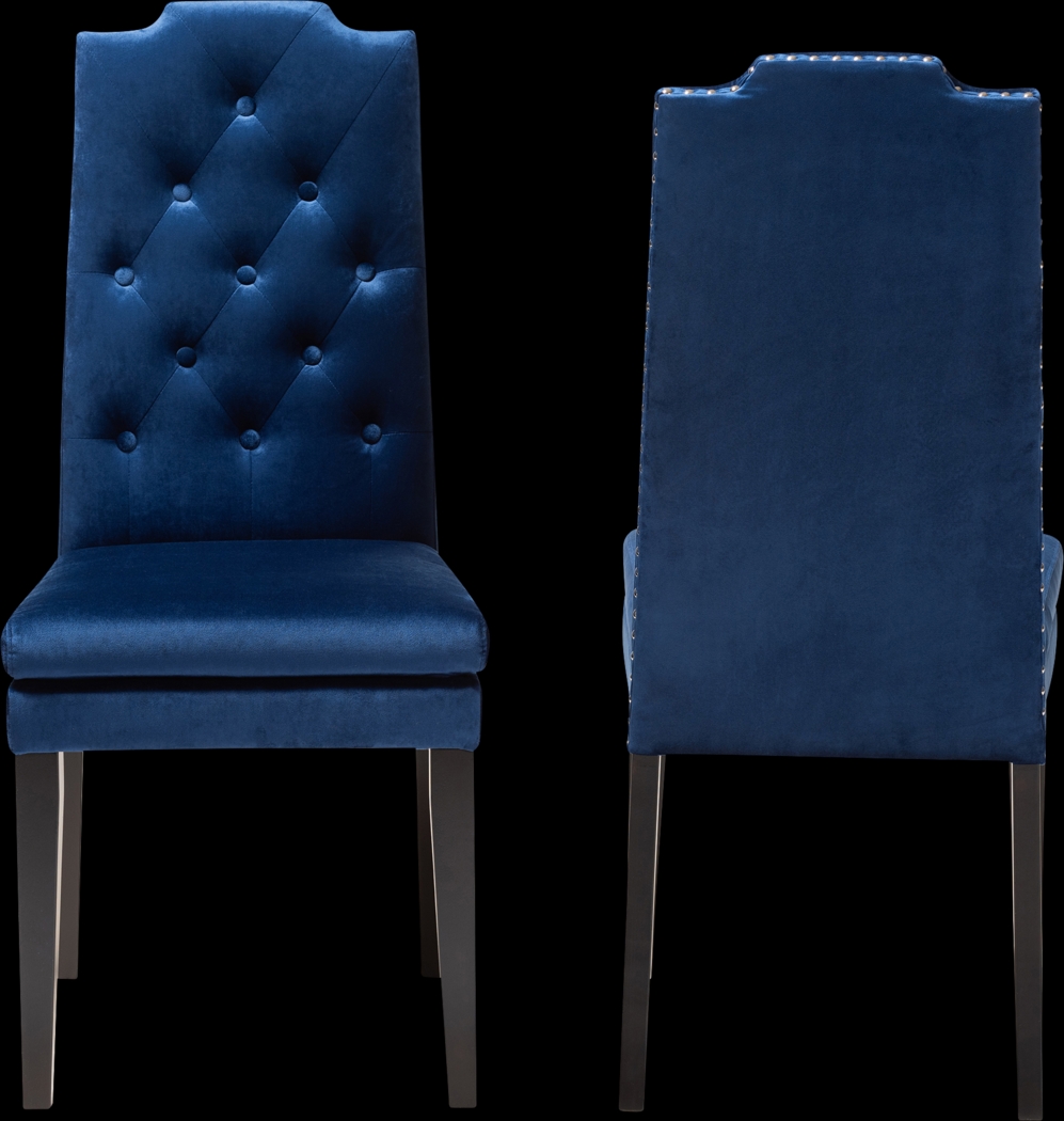 Delwood Navy Side Chair, Set of 2 - Thumbnail - Image 4