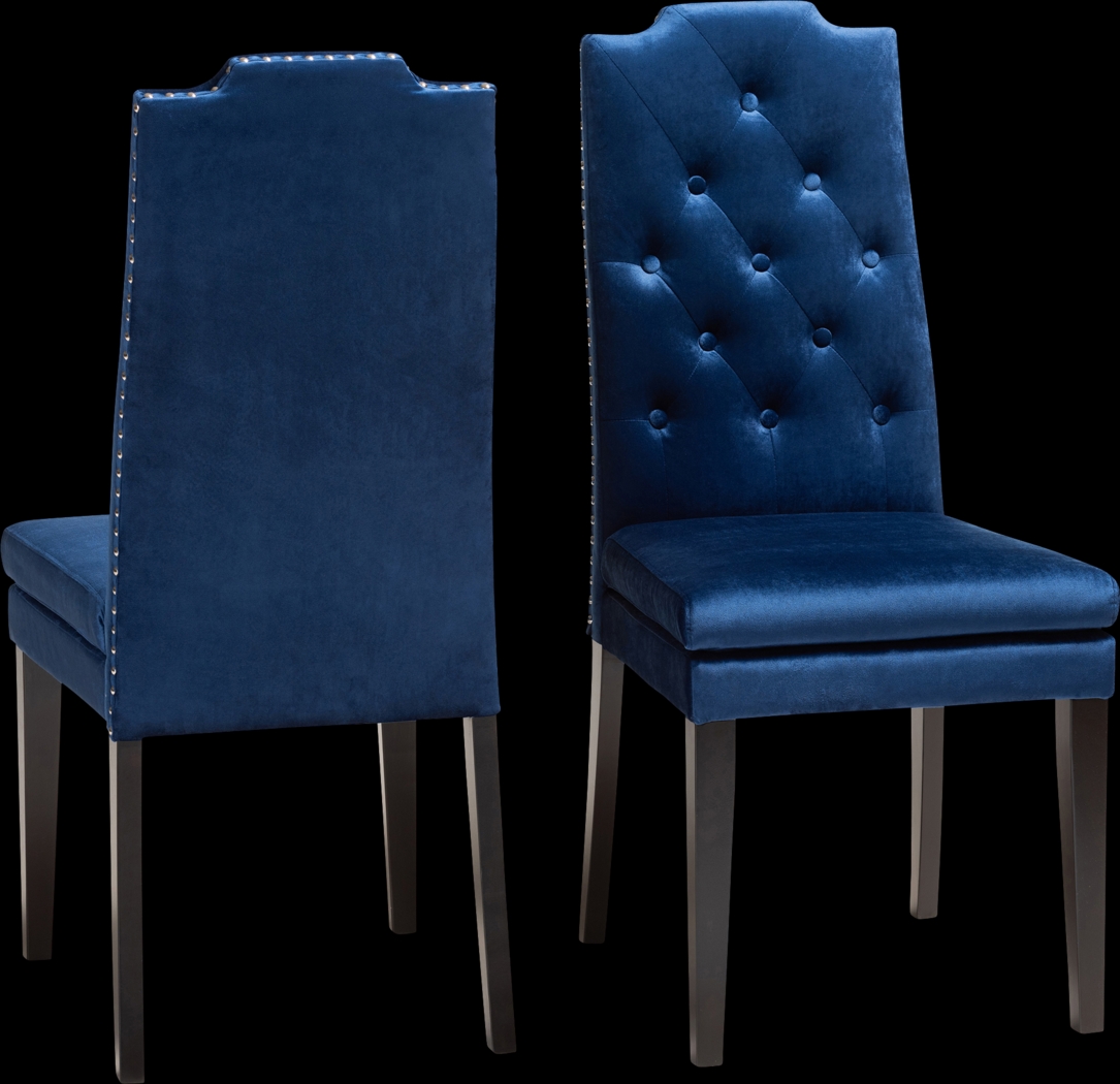 Delwood Navy Side Chair, Set of 2 - Thumbnail - Image 1