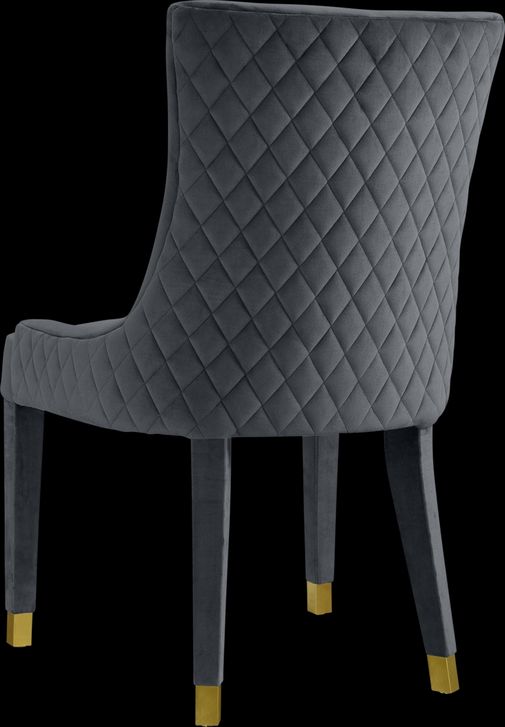 Delyan Gray Side Chair, Set of 2 - Thumbnail - Image 3