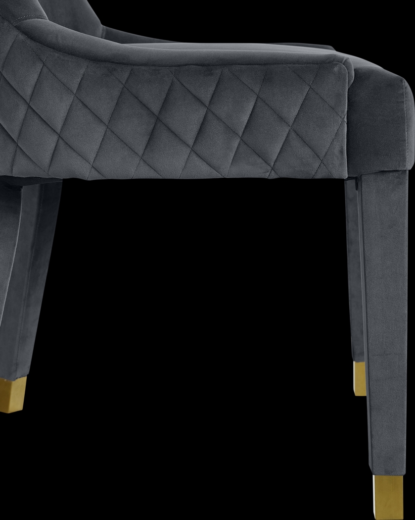 Delyan Gray Side Chair, Set of 2 - Thumbnail - Image 5