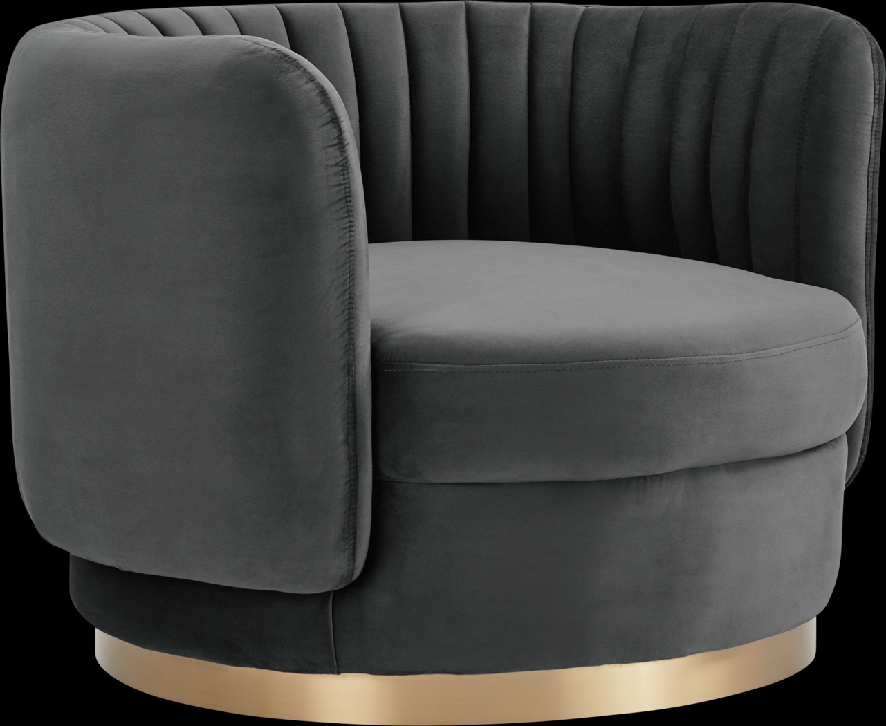 Delyla Anne Gray Accent Chair - Thumbnail - Image 1