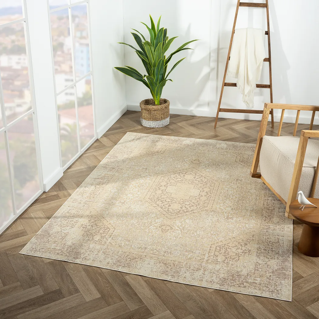 Dembo Beige 5'3 x 7' Rug - Thumbnail - Image 3