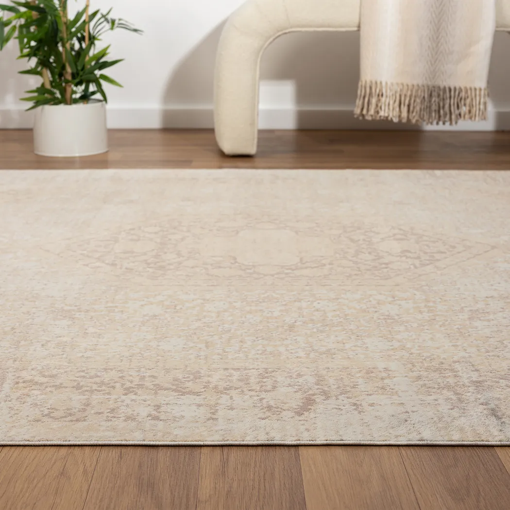 Dembo Beige 5'3 x 7' Rug - Thumbnail - Image 4