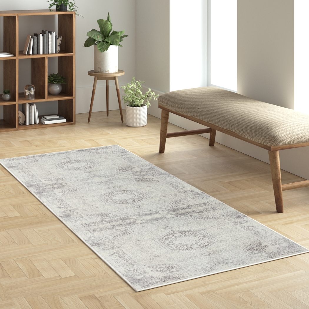 Dembo Gray 2' x 5' Runner Rug - Thumbnail - Image 2