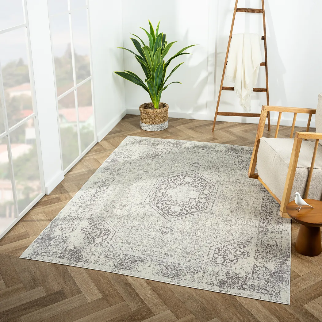 Dembo Gray 7'10 x 9'10 Rug - Thumbnail - Image 3
